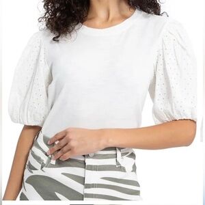 SANCTUARY White Cloud Control Tee Size Extra Small